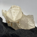 Mid-century Crater Lake Oregon quartz cluster on white background